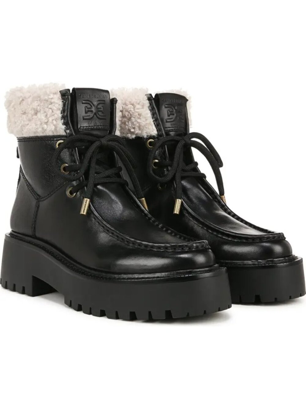 Sam Edelman Elara Faux Shearling Lined Lug Sole Boot. US8